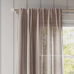Light Filtering Textural Sheer Curtain Panel Brown - Threshold™ -Haven Home Store GUEST 483d2f9d 7b05 4216 bc67 c0212c6184ed