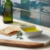 4oz Porcelain Square Dip Bowl White - Threshold™: Small Serving Ramekin, Microwave & Dishwasher Safe