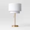 Double Shade Knurled Collection Table Lamp Gold - Threshold™