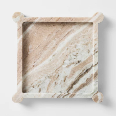 8" Marble Catchall Tray Off-White - Threshold™ Designed With Studio McGee 2 8" Marble Catchall Tray Off-White - Threshold™ Designed With Studio McGee - Image 2