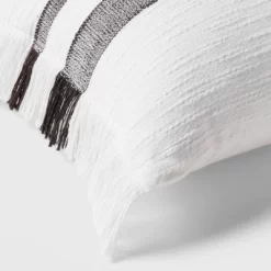 Lumbar Modern Woven Plaid Decorative Throw Pillow Black/Off-White - Threshold™ -Haven Home Store GUEST 4e9cc29e 530f 48d5 995b 36907b68974d