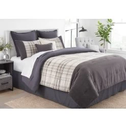 8pc Plaid With Corduroy Comforter Bedding Set Gray/Taupe - Threshold™ -Haven Home Store GUEST 4f8d88dd 871d 441f b923 14a927b0ba5f