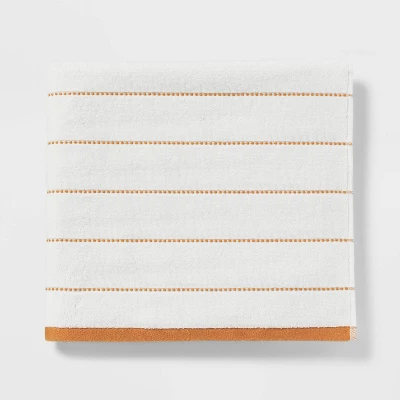 Modern Pinstriped Towel White/Yellow - Threshold™ 2 Modern Pinstriped Towel White/Yellow - Threshold™ - Image 2