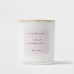 Wood Lidded Glass Wellness Calm Candle - Threshold™ -Haven Home Store GUEST 518451c6 213f 4303 ad48 fec583907229