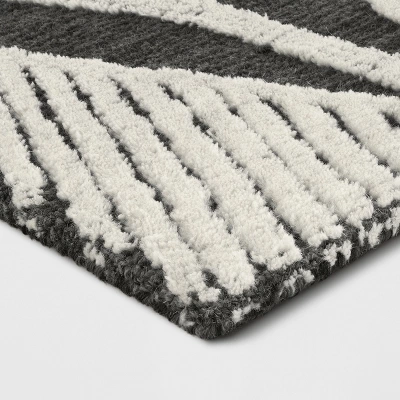 5'x7' Diamond Tufted Area Rug Off White - Threshold™ 1 5'x7' Diamond Tufted Area Rug Off White - Threshold™
