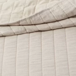Herringbone Flannel Quilt Beige - Threshold -Haven Home Store GUEST 5392aa6e 5c99 48d2 91e2 f4d57f6bffc1