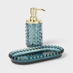 Textured Glass Tray Blue - Threshold™ -Haven Home Store GUEST 559490cc 0c79 4c31 845c 84ab5cfbd768