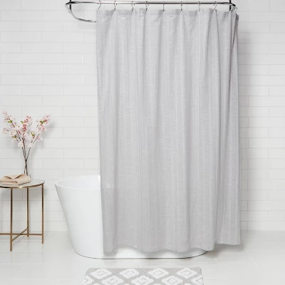 Tonal Striped Shower Curtain Gray - Threshold™ 1 Tonal Striped Shower Curtain Gray - Threshold™