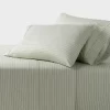 400 Thread Count Performance Pillowcase Green Stripe - Threshold™