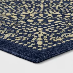 Butterfield Woven Novelty Area Rug Navy - Threshold