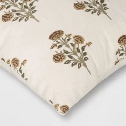 Block Print Floral Square Throw Pillow - Threshold™ -Haven Home Store GUEST 57e91232 2ec8 444c 891d 5a29c5eb3bd7