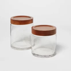 Canister Acacia/Glass Small - Threshold™ -Haven Home Store GUEST 58c27f48 3c9b 425d 8d59 d27b4bfbae37