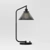 Smoked Glass Table Lamp Black - Threshold™