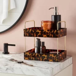 Leopard Print Tiered Tray - Threshold™