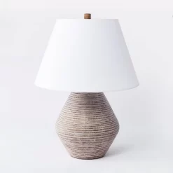 Assembled Resin Table Lamp Tan - Threshold™ Designed With Studio McGee