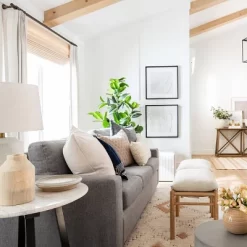 24"x16" Ceramic Assembled Table Lamp White - Threshold™ Designed With Studio McGee: Ribbed Design, Dimmable, UL Listed -Haven Home Store GUEST 61d5661c 5558 4f8e 8f2b 91fc6d6f8d4e 2