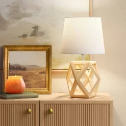 Small Geo Table Lamp Brown (Includes LED Light Bulb) - Threshold™