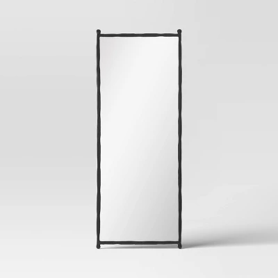 25"x65" Decorative Forged Metal Floor Mirror Black - Threshold™ 2 25"x65" Decorative Forged Metal Floor Mirror Black - Threshold™ - Image 2