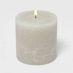 Pillar Cozy Cashmere Candle Gray - Threshold™