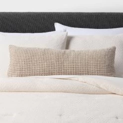 Woven Oblong Decorative Throw Pillow Khaki - Threshold™