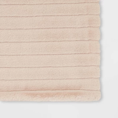 Textured Faux Fur Reversible Throw Blanket - Threshold™ 4 Textured Faux Fur Reversible Throw Blanket - Threshold™ - Image 4