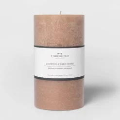Pillar Ashwood And Palo Santo Candle Tan - Threshold™ -Haven Home Store GUEST 77a614eb 93e9 4e55 bd45 8bfb31a13d5a