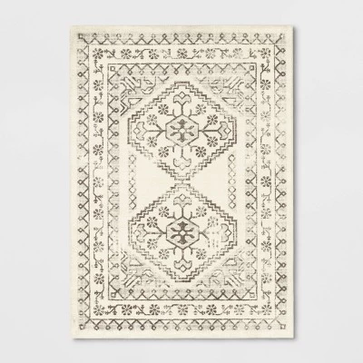 Distressed Persian Accent Rug Cream - Threshold™ 6 Distressed Persian Accent Rug Cream - Threshold™ - Image 6