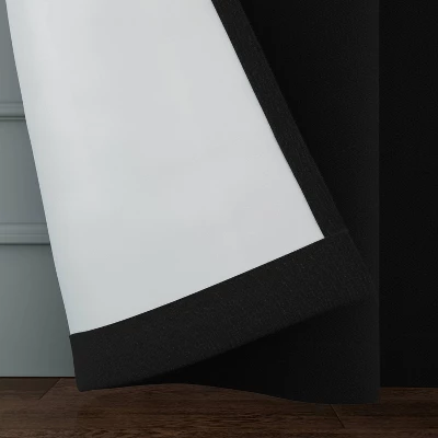 Blackout Henna Window Curtain Panel Black - Threshold™ 3 Blackout Henna Window Curtain Panel Black - Threshold™ - Image 3