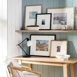 16.26"x16.26" Matted To 4"x6" Gallery Wall Frame Black - Threshold™ Designed With Studio McGee: Modern Square Wall Decor