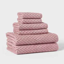 6pc Performance Plus Textured Dot Bath Towel Set - Threshold™ -Haven Home Store GUEST 7c143f31 1e46 4d11 ad89 6c68ada07d43