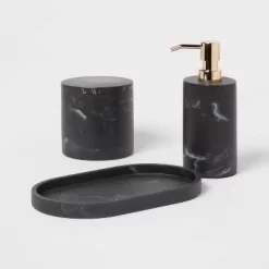 Marble Bath Canister Black - Threshold™ -Haven Home Store GUEST 7ca18d25 cfc7 40e3 becf 4b182909cdc2 2
