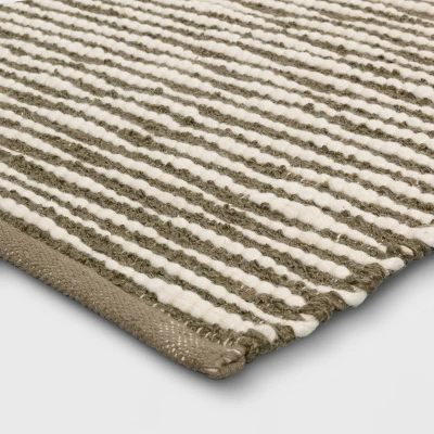 2'x3' Striped Accent Rug Olive Green - Threshold™ 2 2'x3' Striped Accent Rug Olive Green - Threshold™ - Image 2