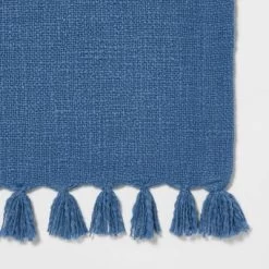 90" X 20" Cotton Textured Table Runner Blue - Threshold™ -Haven Home Store GUEST 7d6a420d 903b 4af0 8b67 15536bdc6e5e
