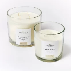 Clear Glass Cypress & Juniper Candle White - Threshold™ Designed With Studio McGee -Haven Home Store GUEST 7d898c39 8a13 4ddb bd04 1def94ae2a46
