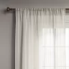 1pc 54"x84" Sheer Leno Weave Curtain Panel Ivory - Threshold™