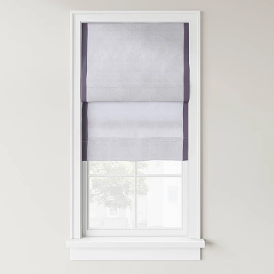 1pc Light Filtering Cordless Linen Blend Roman Window Shade Gray - Threshold™ 3 1pc Light Filtering Cordless Linen Blend Roman Window Shade Gray - Threshold™ - Image 3