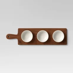 4pc Wood Cutting Board And Ceramic Bowl Set - Threshold™ -Haven Home Store GUEST 810a6167 d0c0 47d4 8be4 3bece46a54b9