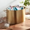 Metal Oval Beverage Tub Gold - Threshold™: Stainless Steel Drink & Ice Bucket, 14.5L Capacity, Cold Beverage Server