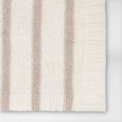Cozy Feathery Knit Border Striped Throw Blanket - Threshold™ -Haven Home Store GUEST 840d0204 f466 451f aa6f cf9ab12d4704