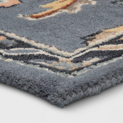 5'x7' Handtufted Persian Area Rug Blue - Threshold™ 2 5'x7' Handtufted Persian Area Rug Blue - Threshold™ - Image 2