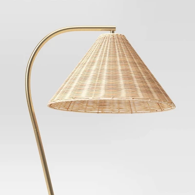 Gooseneck Floor Lamp With Natural Shade - Threshold™ 3 Gooseneck Floor Lamp With Natural Shade - Threshold™ - Image 3