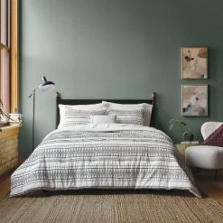 8pc Woven Diamond Striped Comforter And Sheet Set - Threshold™