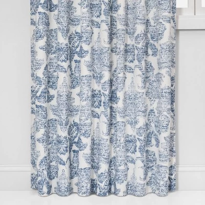 1pc Light Filtering Charade Floral Window Curtain Panel - Threshold™ 2 1pc Light Filtering Charade Floral Window Curtain Panel - Threshold™ - Image 2