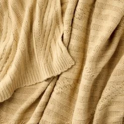 Tan Cable Rib Throw - 50 X 60" - Threshold Designed With Studio McGee
