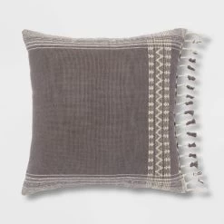 Square Woven Pattern Tassel Decorative Throw Pillow - Threshold™ -Haven Home Store GUEST 91d6095a 7864 454d 8ad5 1bf81cce4970