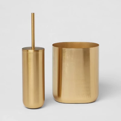 Brushed Brass Waste Can Gold - Threshold™ 3 Brushed Brass Waste Can Gold - Threshold™ - Image 3