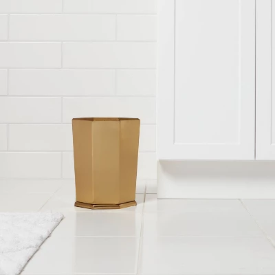 Bathroom Wastebasket Gold - Threshold™ 1 Bathroom Wastebasket Gold - Threshold™