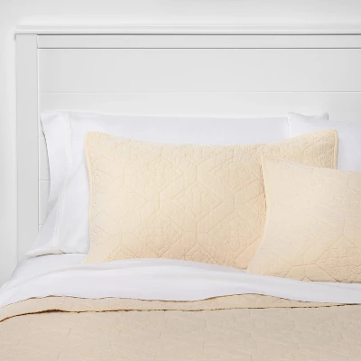 Embroidered Cotton Quilt Sham - Threshold™ 1 Embroidered Cotton Quilt Sham - Threshold™