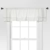 1pc 54"x15" Light Filtering Stripe Border Window Valance Cream/Gray - Threshold™