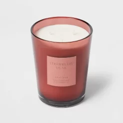 Colored Vase Glass With Dustcover Strawberry Musk Candle Red - Threshold™ 9 Colored Vase Glass With Dustcover Strawberry Musk Candle Red - Threshold™ -Haven Home Store GUEST 9a65db94 11b1 4c5c abee 36f1c427351b